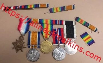 Medals after removal from case made by Andrew O'Donnell